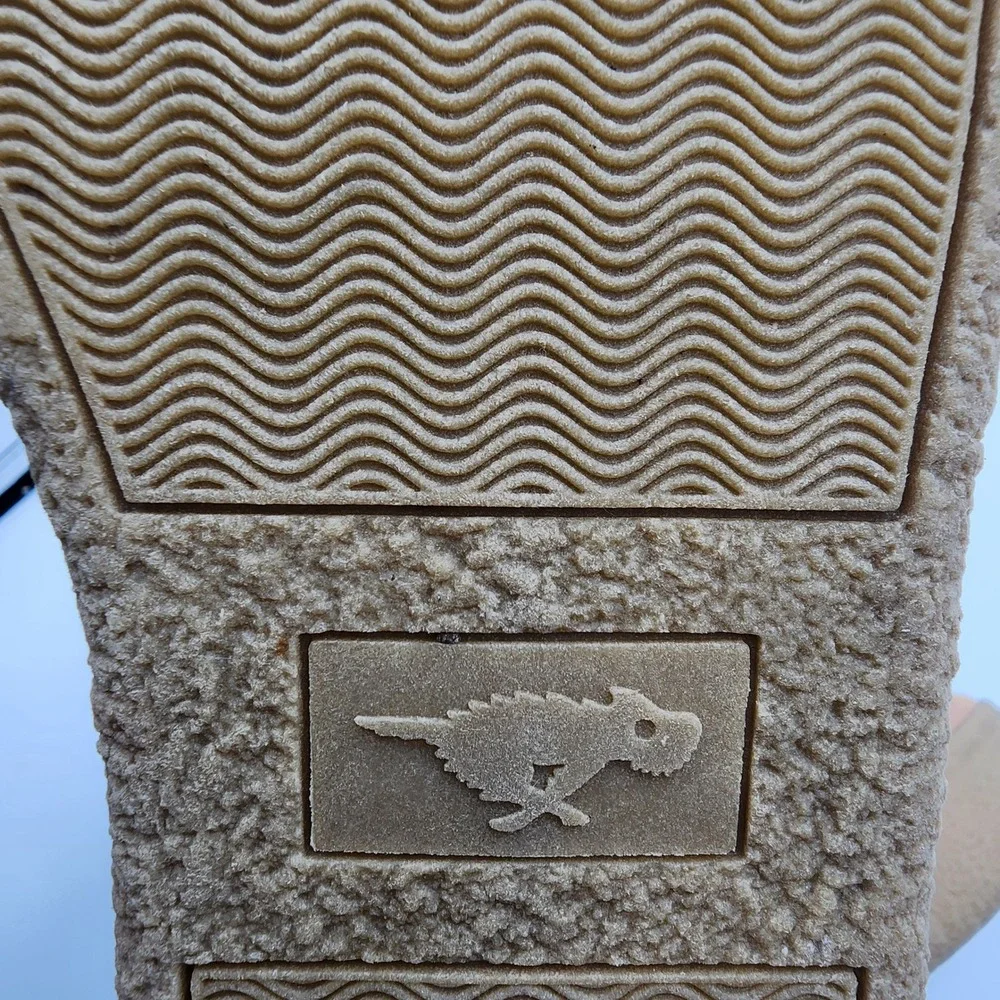 Rocket Dog Boots Women 8? Mid Calf Tan Faux Suede Fur Toggle Platform EUC Winter